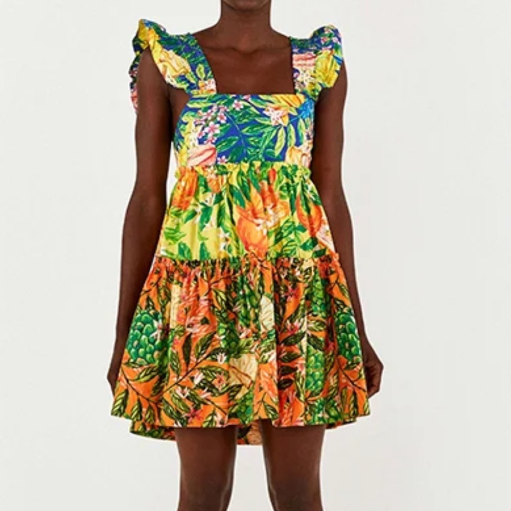 Farm Rio mini multi print dress